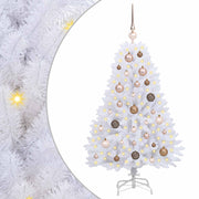 Albero di Natale artificiale 120 cm PVC e Acciaio Bianco