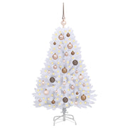 Albero di Natale artificiale 120 cm PVC e Acciaio Bianco