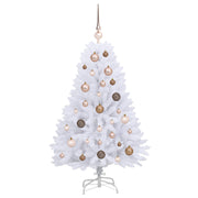 Albero di Natale artificiale 120 cm PVC e Acciaio Bianco