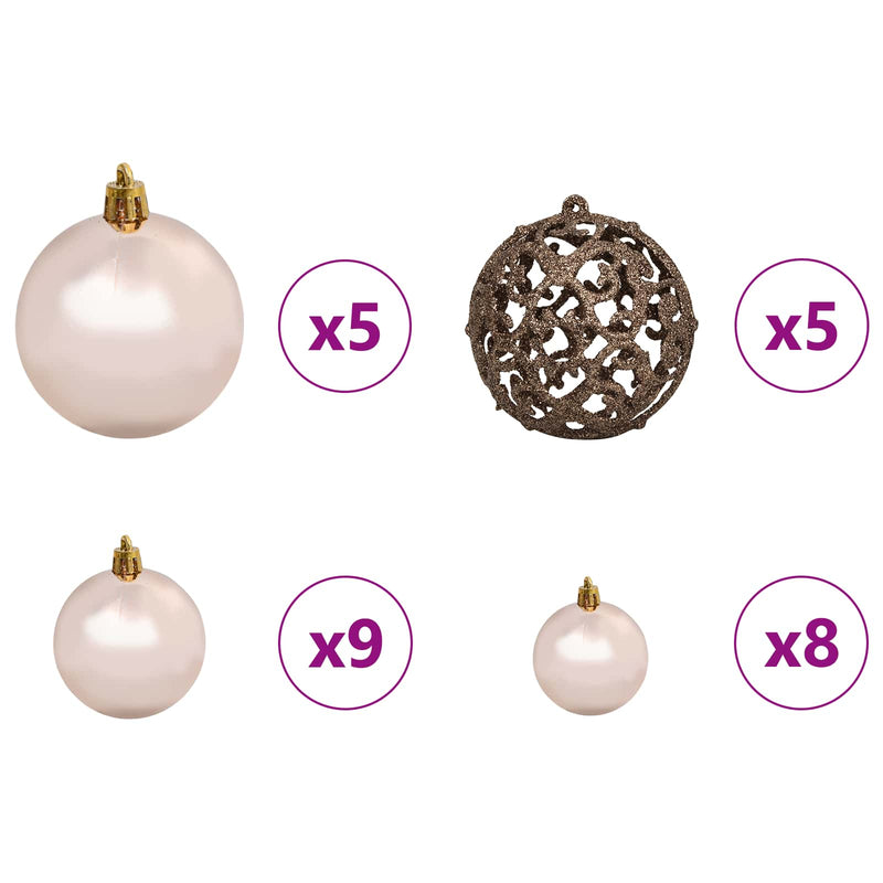 Albero di Natale artificiale 120 cm PVC e Acciaio Bianco