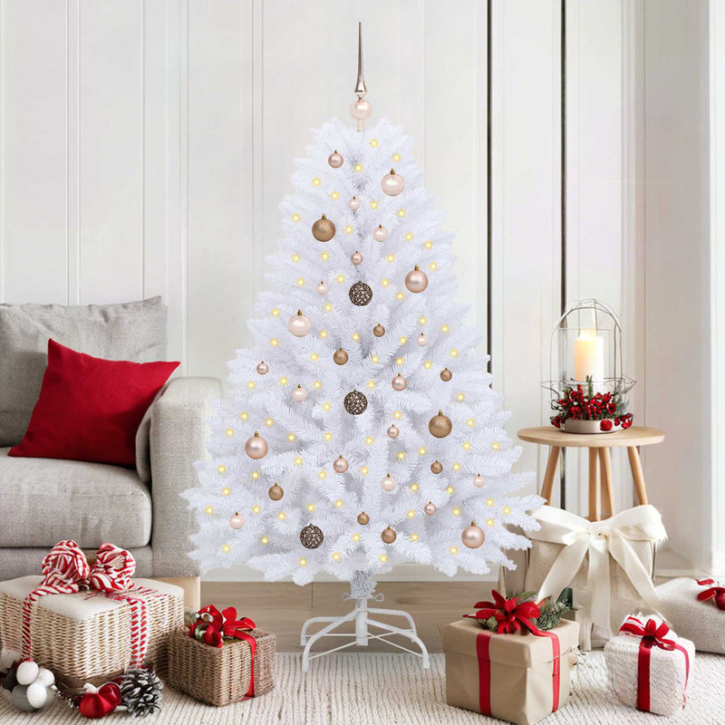 Albero di Natale artificiale 150 cm PVC e Acciaio Bianco