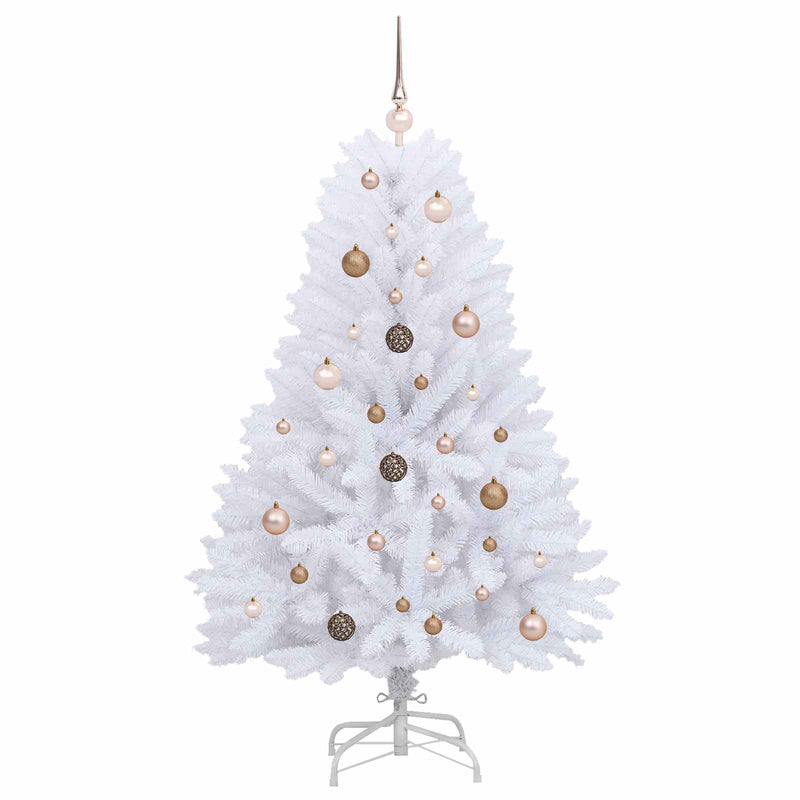 Albero di Natale artificiale 150 cm PVC e Acciaio Bianco