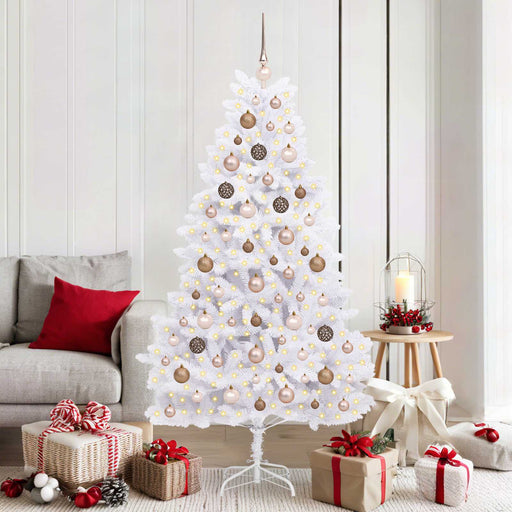Albero di Natale artificiale 180 cm PVC e Acciaio Bianco
