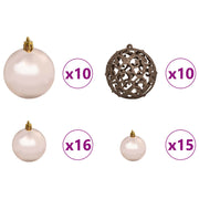 Albero di Natale artificiale 180 cm PVC e Acciaio Bianco