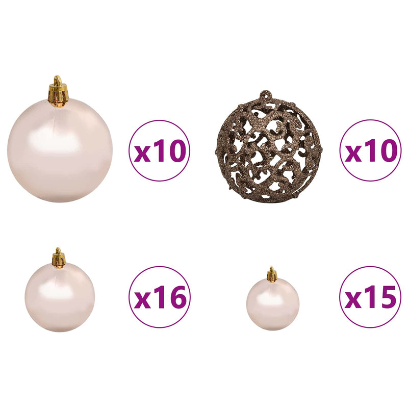 Albero di Natale artificiale 180 cm PVC e Acciaio Bianco