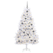 Albero di Natale artificiale 180 cm PVC e Acciaio Bianco