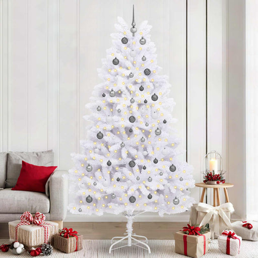 Albero di Natale artificiale 240 cm PVC e Acciaio Bianco