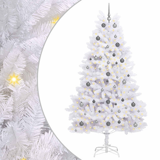 Albero di Natale artificiale 240 cm PVC e Acciaio Bianco