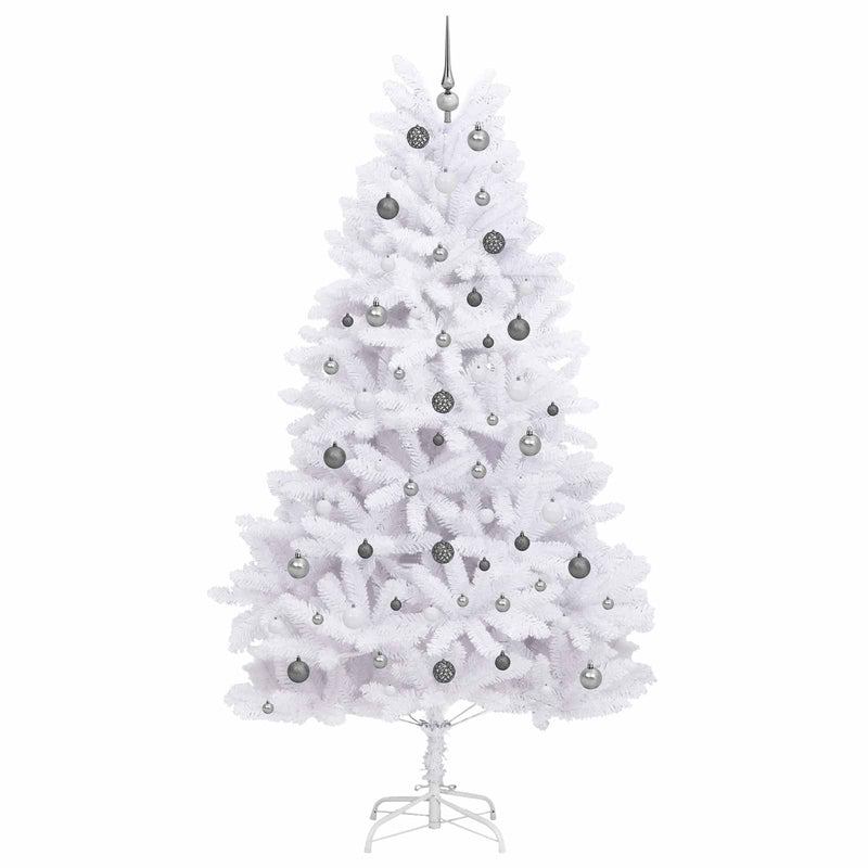 Albero di Natale artificiale 240 cm PVC e Acciaio Bianco