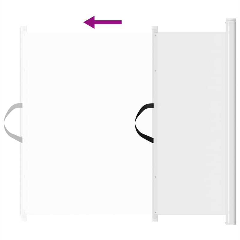 Cancelletto Retrattile per Animali Domestici Bianco 82,5x125 cm