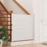 Cancelletto Retrattile per Animali Domestici Bianco 102,5x125cm