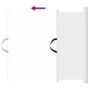 Cancelletto Retrattile per Animali Domestici Bianco 102,5x125cm