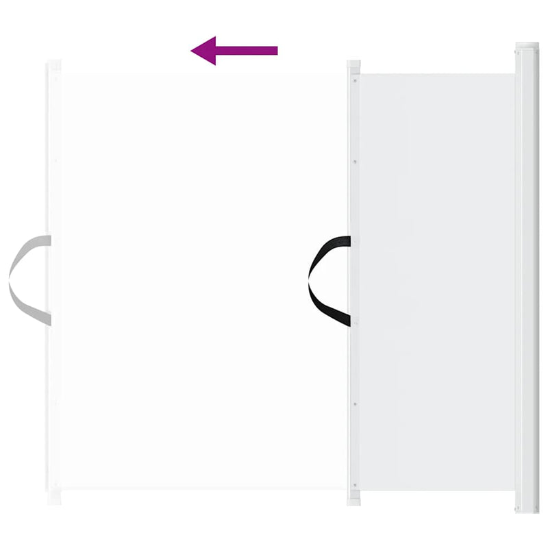 Cancelletto Retrattile per Animali Domestici Bianco 102,5x125cm