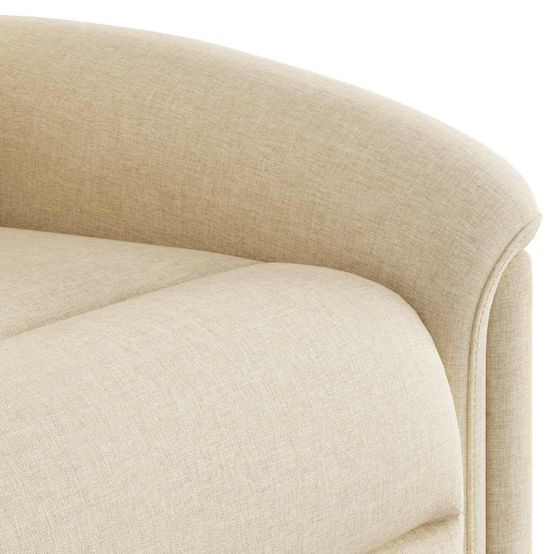 Poltrona Elettrica Reclinabile Crema in Tessuto
