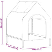 Casa per Animali Nero 90 x 65 x 83 cm Acciaio