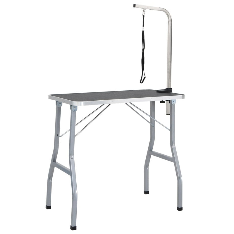 Tavolo Toelettatura Cani Gatti Animali Regolabile 1 Guinzaglio 84 x 48.5 x 145 cm