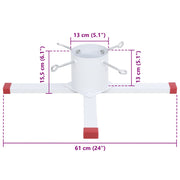 Supporto per Albero di Natale Bianco 61x61x15,5 cm