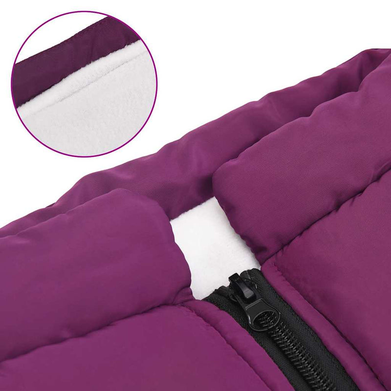 Cappotto Cani Imbracatura Impermeabile Riflettente Viola L48