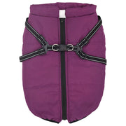 Cappotto Cani Imbracatura Impermeabile Riflettente Viola L52