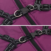 Cappotto Cani Imbracatura Impermeabile Riflettente Viola L52
