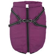 Cappotto Cani Imbracatura Impermeabile Riflettente Viola L68