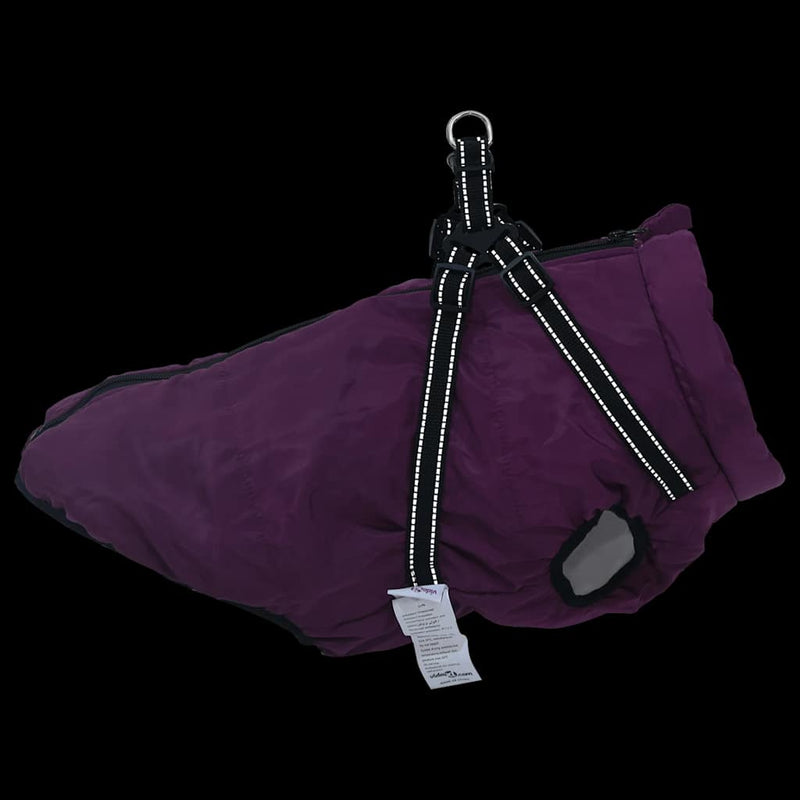 Cappotto Cani Imbracatura Impermeabile Riflettente Viola L68