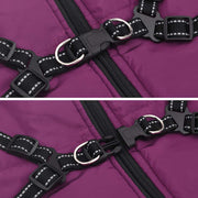 Cappotto Cani Imbracatura Impermeabile Riflettente Viola L68