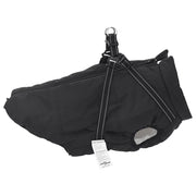 Cappotto Cani con Imbracatura Impermeabile Riflettente Nero L48