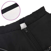 Cappotto Cani con Imbracatura Impermeabile Riflettente Nero L52