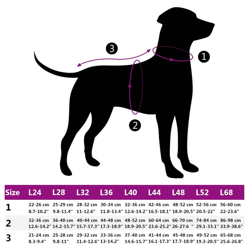 Cappotto Cani con Imbracatura Impermeabile Riflettente Nero L52