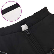 Cappotto Cani con Imbracatura Impermeabile Riflettente Nero L68