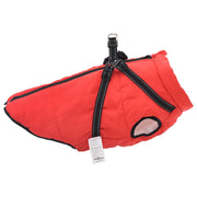 Cappotto Cani Imbracatura Impermeabile Riflettente Rosso L44