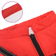 Cappotto Cani Imbracatura Impermeabile Riflettente Rosso L44