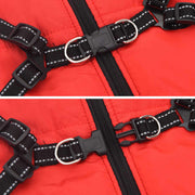Cappotto Cani Imbracatura Impermeabile Riflettente Rosso L48