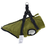 Cappotto Cani Imbracatura Impermeabile Riflettente Verde L24