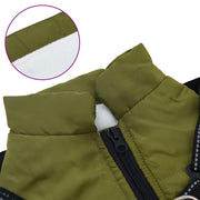 Cappotto Cani Imbracatura Impermeabile Riflettente Verde L36