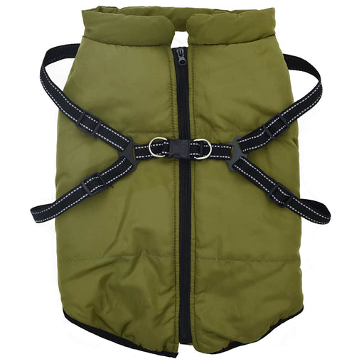 Cappotto Cani Imbracatura Impermeabile Riflettente Verde L44
