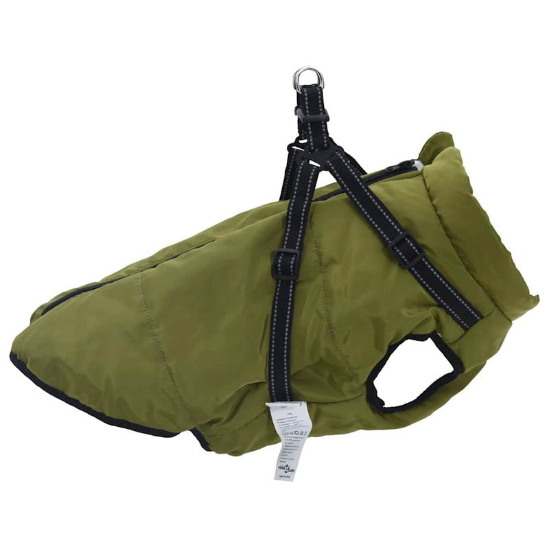 Cappotto Cani Imbracatura Impermeabile Riflettente Verde L52