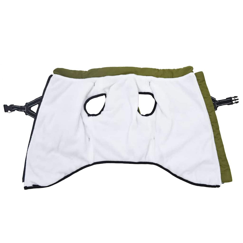 Cappotto Cani Imbracatura Impermeabile Riflettente Verde L68