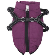 Cappotto Cani Imbracatura Impermeabile Riflettente Viola L28