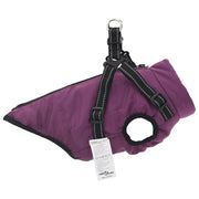 Cappotto Cani Imbracatura Impermeabile Riflettente Viola L28