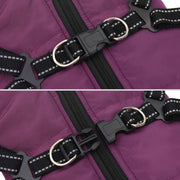 Cappotto Cani Imbracatura Impermeabile Riflettente Viola L32