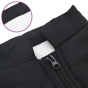 Cappotto Cani con Imbracatura Impermeabile Riflettente Nero L36