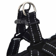 Cappotto Cani con Imbracatura Impermeabile Riflettente Nero L36