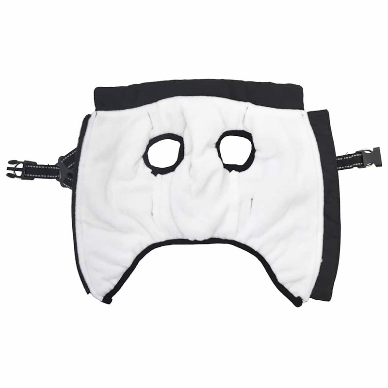 Cappotto Cani con Imbracatura Impermeabile Riflettente Nero L40