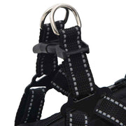 Cappotto Cani con Imbracatura Impermeabile Riflettente Nero L40