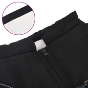 Cappotto Cani con Imbracatura Impermeabile Riflettente Nero L44