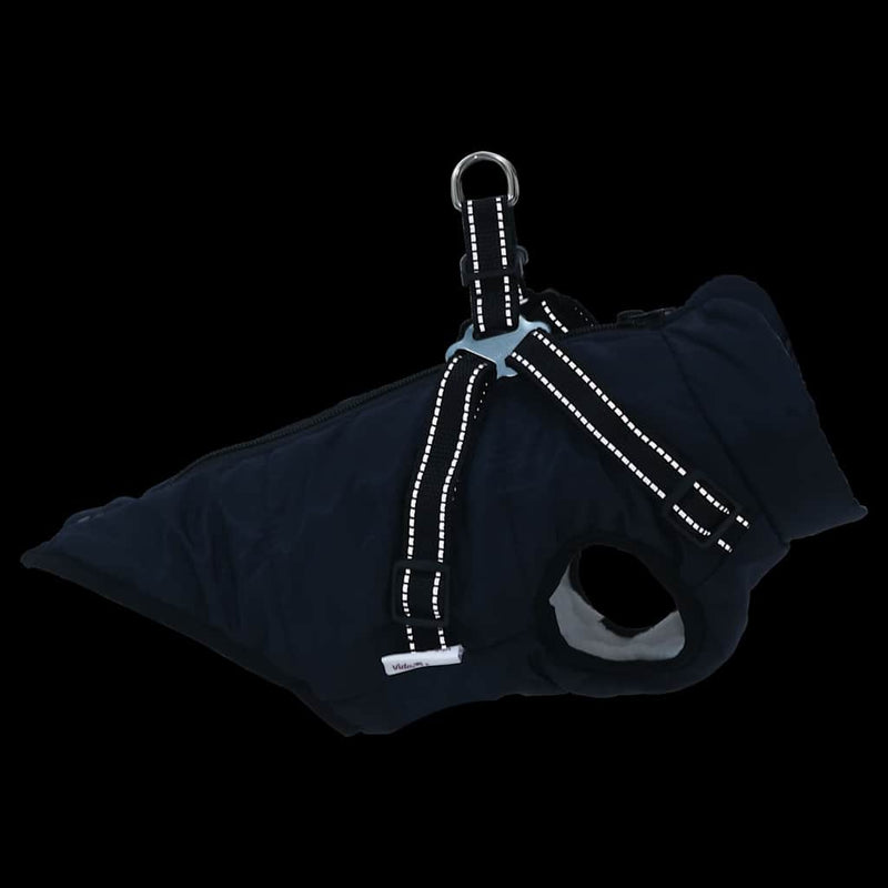 Cappotto Cani Imbracatura Impermeabile Riflettente Blu Navy L24