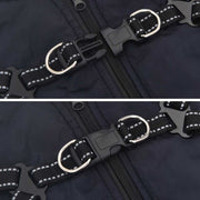 Cappotto Cani Imbracatura Impermeabile Riflettente Blu Navy L24