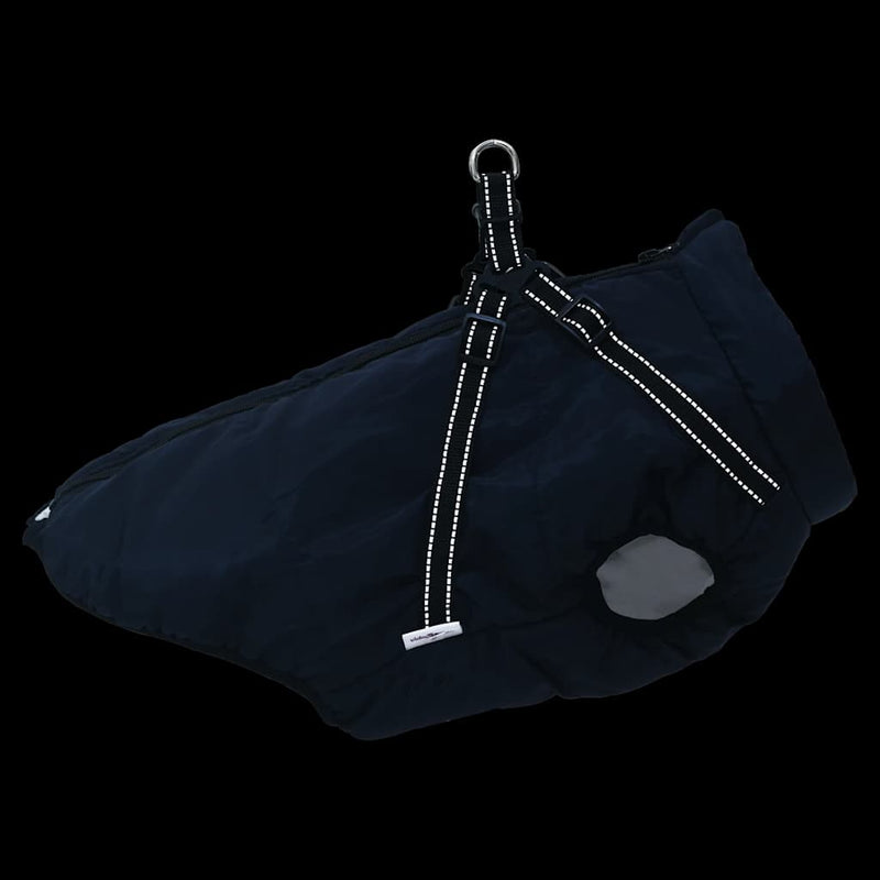 Cappotto Cani Imbracatura Impermeabile Riflettente Blu Navy L44